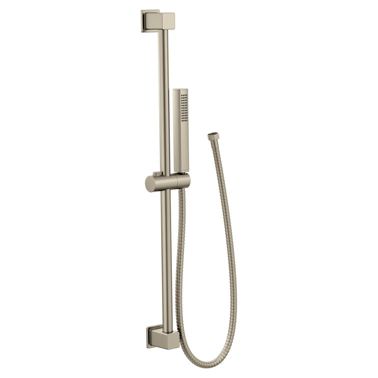 Brushed Nickel Adjustable Handheld Shower with Slide Bar