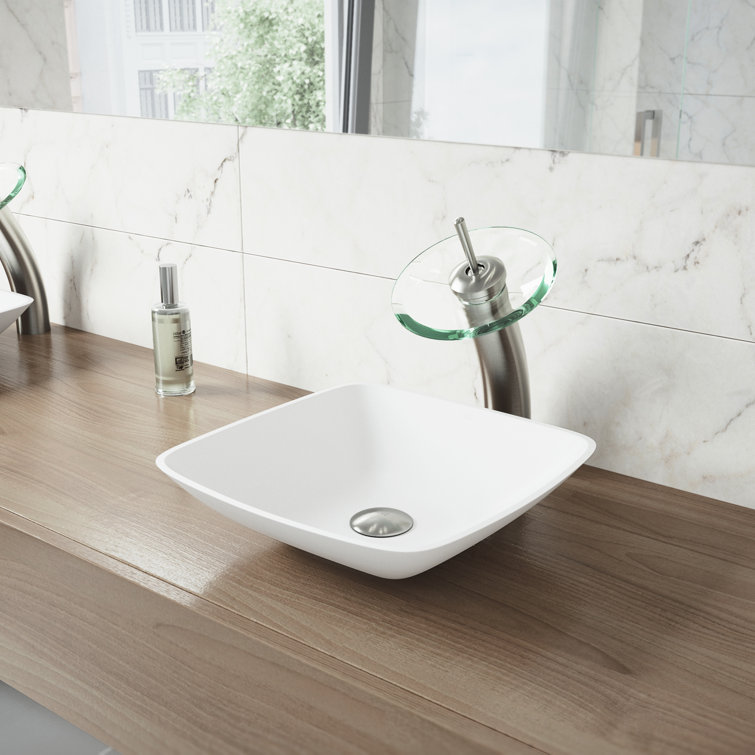 Elegant Brushed Nickel Single Hole Vessel Sink Faucet with Push Tilt Handle