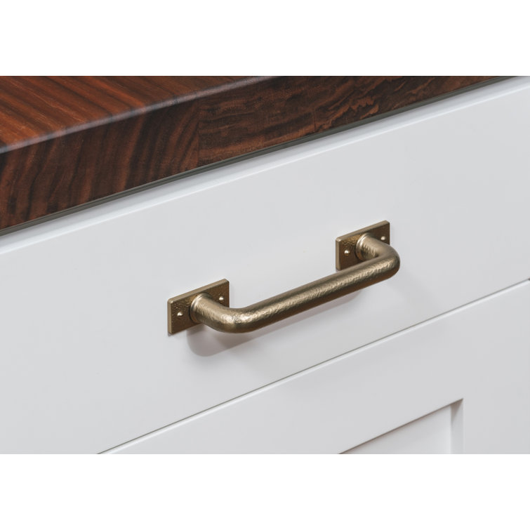 Molly 6-Inch Satin Brass Cylindrical Bar Pull with Mounting Hardware