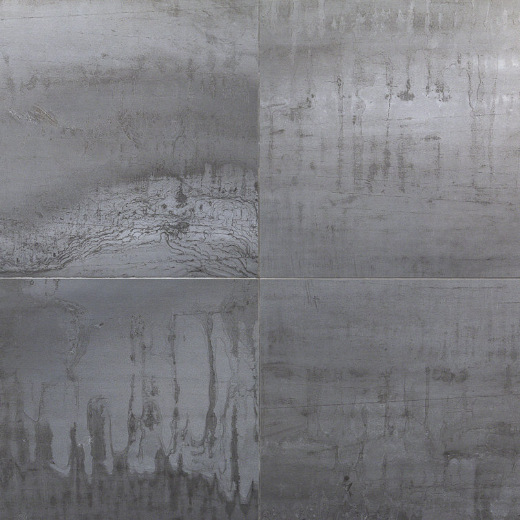 Large Format Light Gray Matte Porcelain Square Tile
