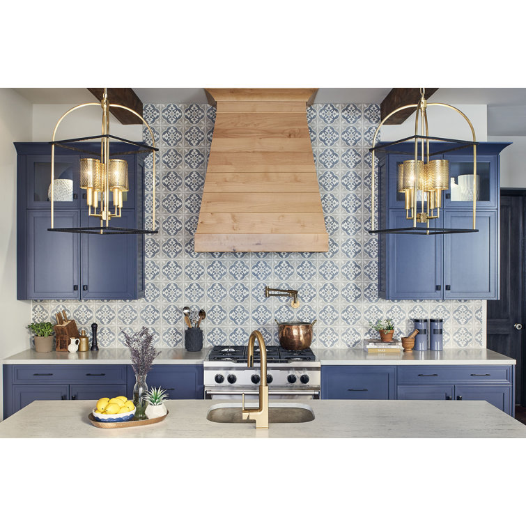 Enchante 8" x 8" Multicolor Matte Porcelain Tile