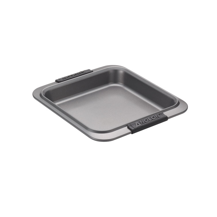 Gray Nonstick Steel Bakeware Set with Silicone Grips, 5-Piece