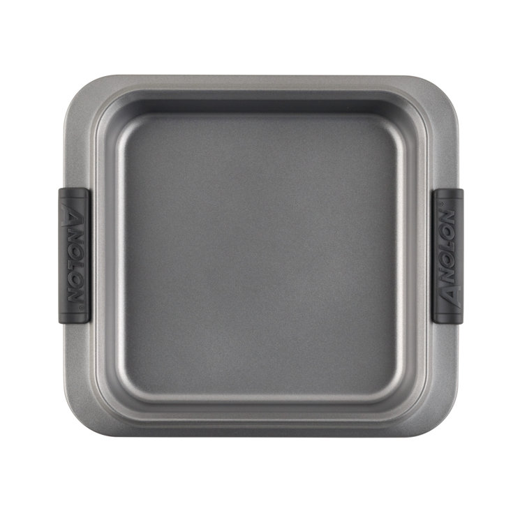 Gray Nonstick Steel Bakeware Set with Silicone Grips, 5-Piece