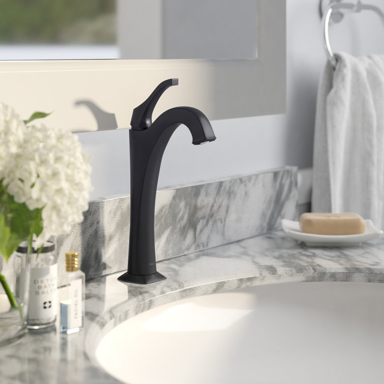 Eco-Friendly Contemporary Arlo Vessel Faucet in Matte Black