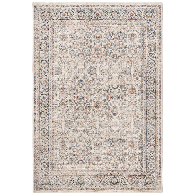 Ivory Elegance 5'3" x 7'6" Synthetic Hand-Knotted Area Rug