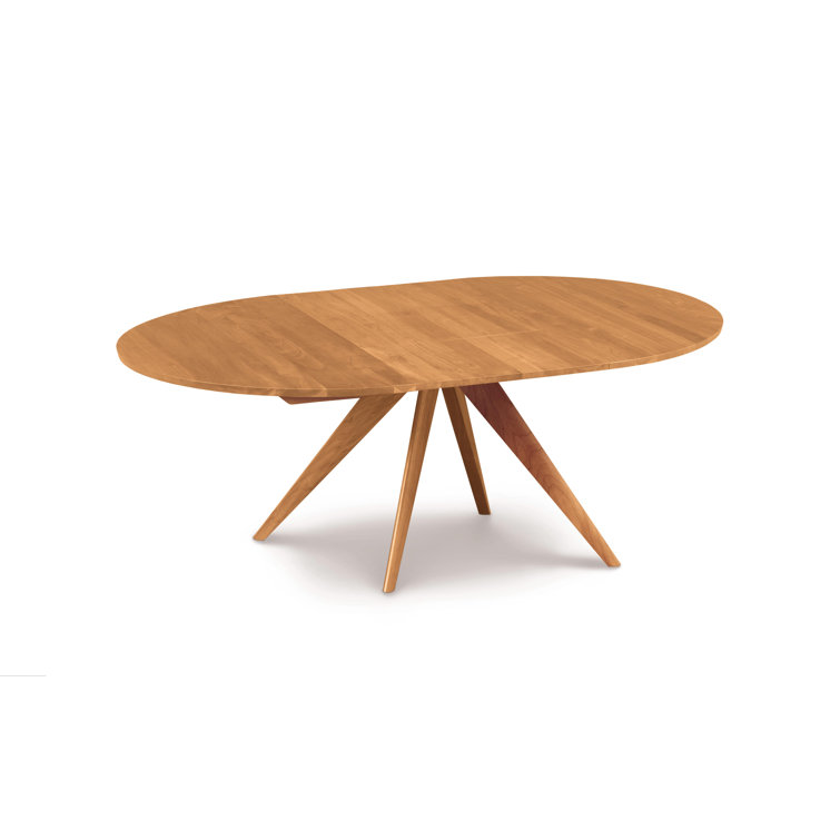Catalina Mid-Century Modern Extendable Wood Dining Table