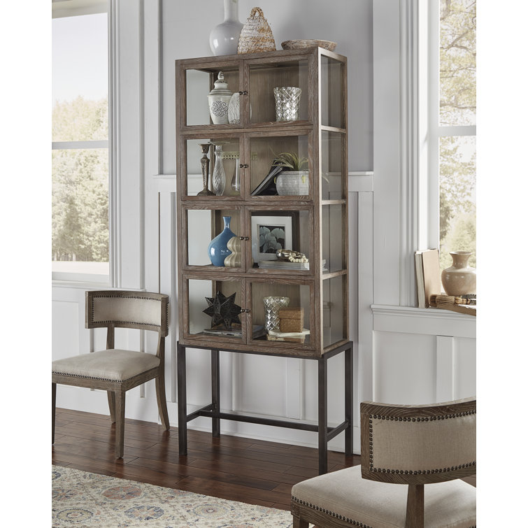 Veso Reclaimed Oak and Metal Display Cabinet