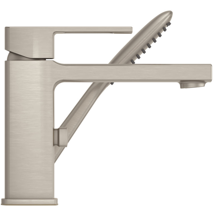 Deckard Brushed Nickel Single Handle Roman Tub Faucet with Hand Shower
