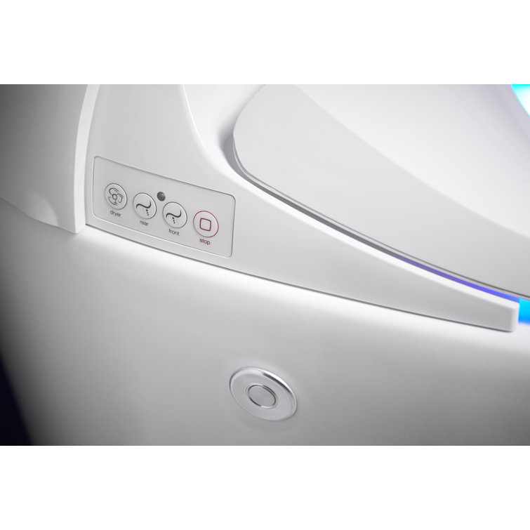 White Elongated Free Standing Dual Flush Toilet