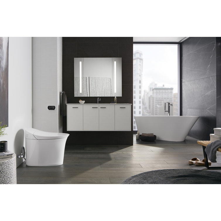 Elongated High-Efficiency Intelligent Toilet with Dual Flush and Heated Seat