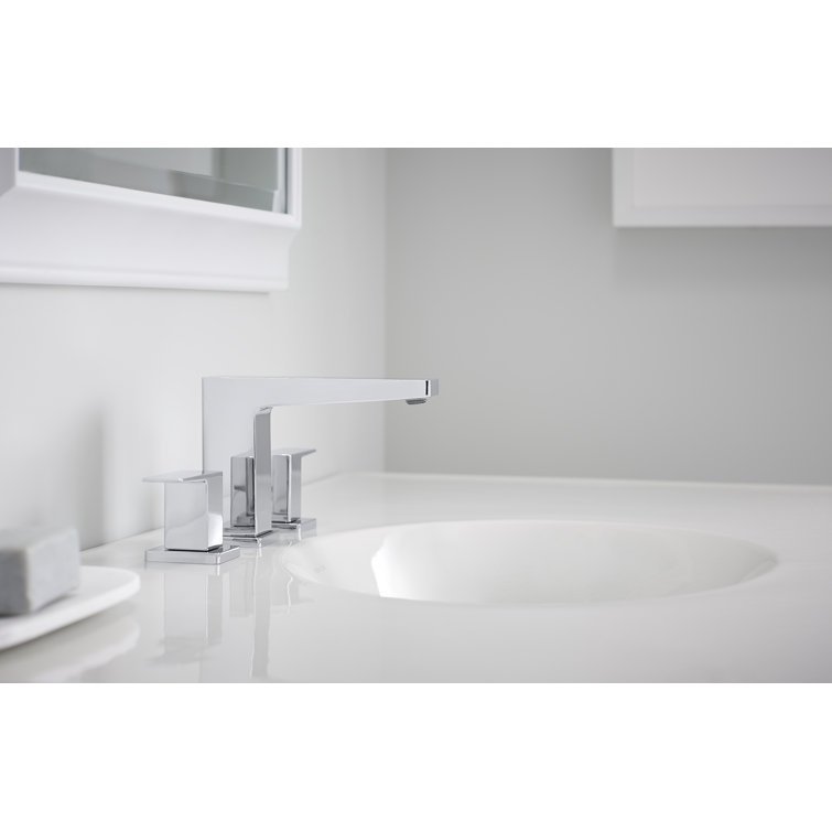 Honesty Polished Chrome 2-Lever Handle Widespread Bathroom Faucet