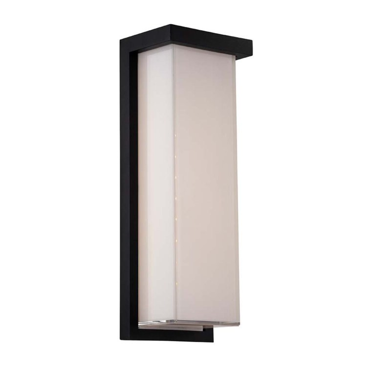 Ledge 20" Brushed Aluminum LED Outdoor Wall Sconce with White Glass