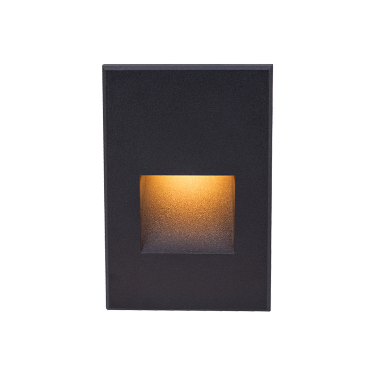 Sleek White Steel LED Step Light with Dimmable Amber Glow