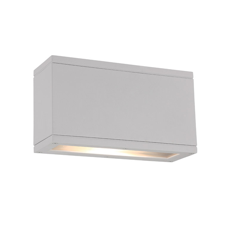 Rubix Oblong White Aluminum Dimmable LED Wall Sconce