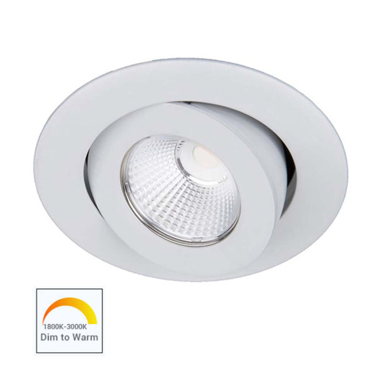 White Aluminum 3.5" Adjustable LED Recessed Trim Light