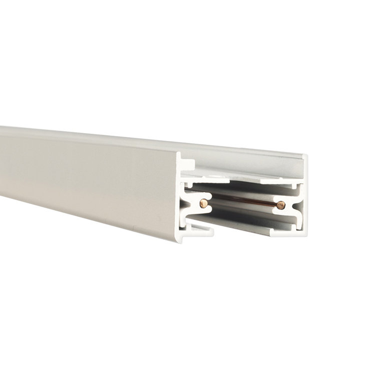 White Aluminum 8-Foot Single Circuit Track Lighting System
