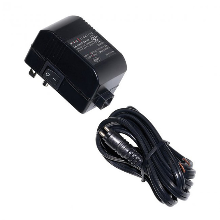 Black 60W Plug-In Electronic Wall Charger with Cord