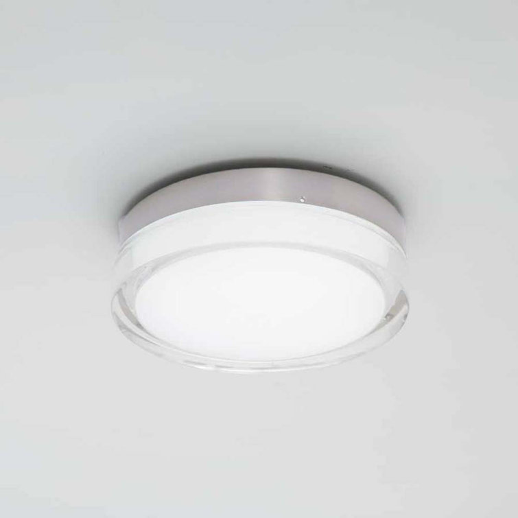 Pi Modern Black Aluminum LED Outdoor Flush Mount, 6.25"x2.5"