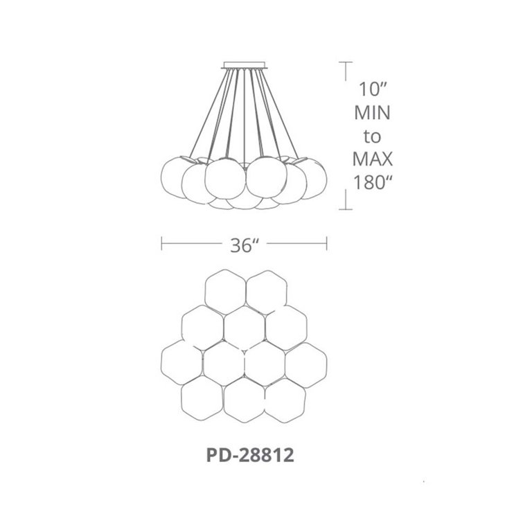 Brushed Nickel 12-Light Globe Chandelier with Rock Crystal Glass