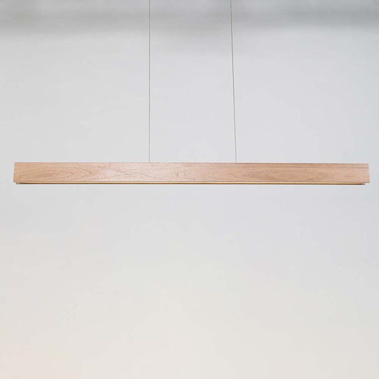 Drift Walnut Finish Single-Light LED Pendant with Tempered Glass Diffuser
