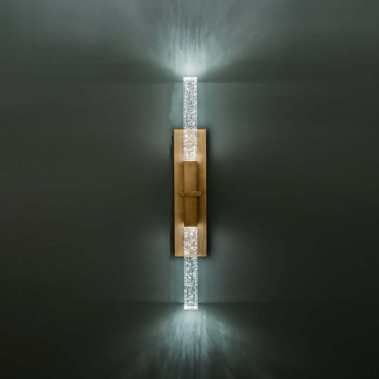 Cinema Luxe Aged Brass 2-Light LED Outdoor Wall Sconce