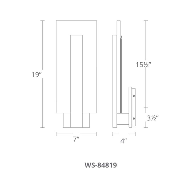 Elegant Dark Walnut Wood LED Sconce with Sanded Acrylic Diffuser