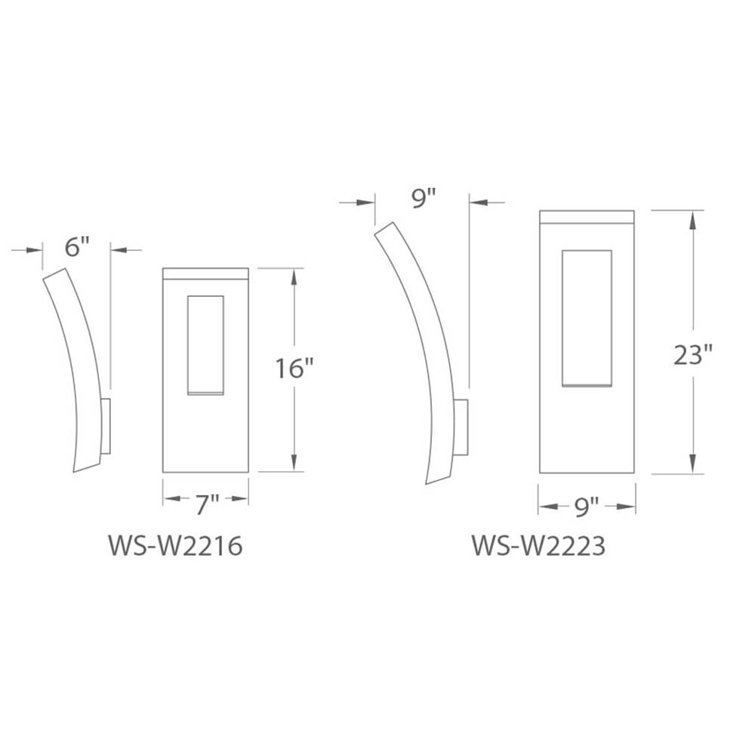 Elegant Curved Black LED Outdoor Sconce with White Diffuser Glass