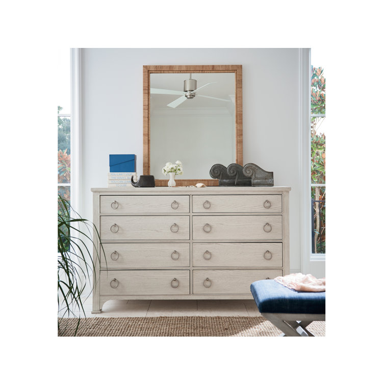 Coastal Escape Double Dresser with Dovetail Drawers in Beige