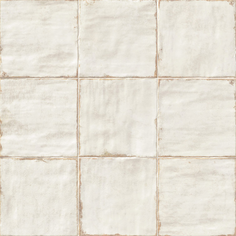 Angela Harris White 8" x 8" Ceramic Wall Tile