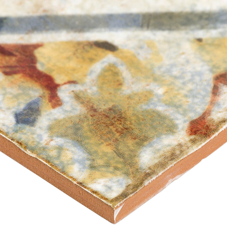 Angela Harris Multicolor 8x8 Polished Ceramic Wall Tile