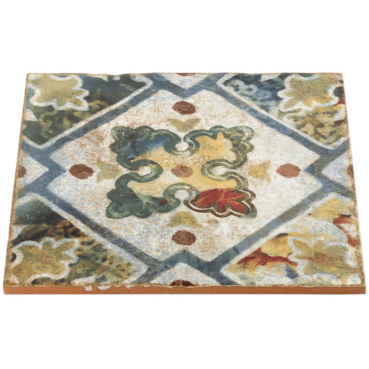 Angela Harris Multicolor 8x8 Polished Ceramic Wall Tile