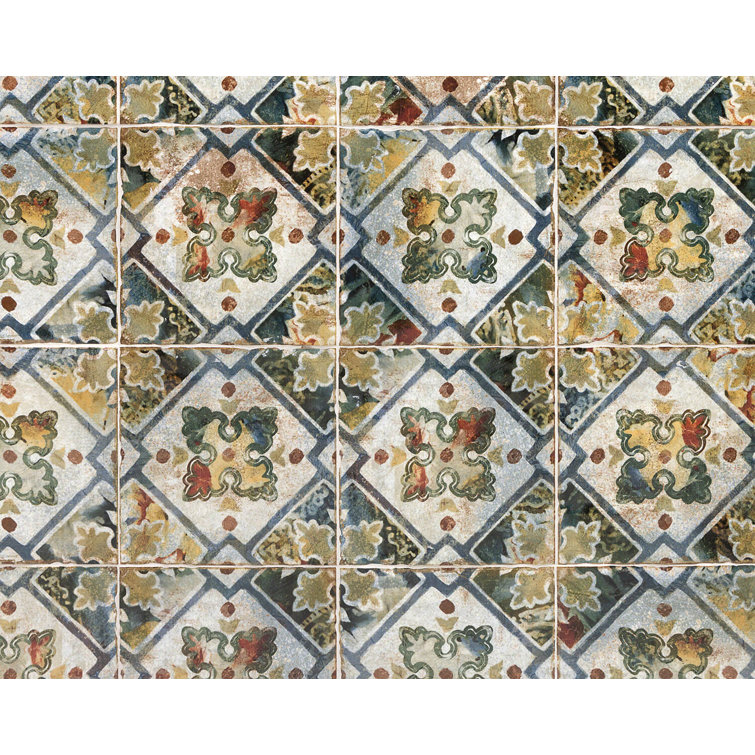 Angela Harris Multicolor 8x8 Polished Ceramic Wall Tile