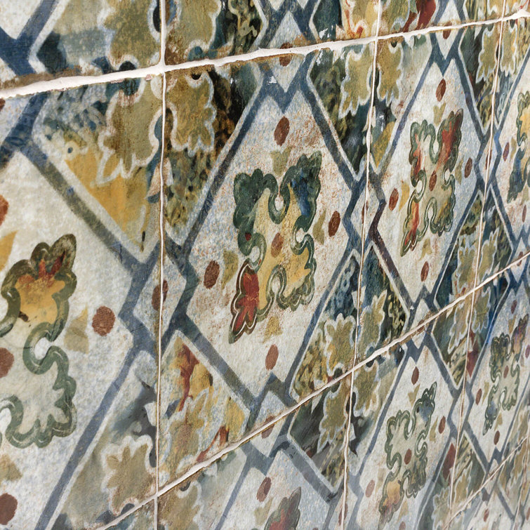 Angela Harris Multicolor 8x8 Polished Ceramic Wall Tile