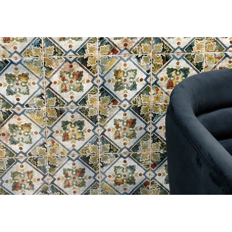 Angela Harris Multicolor 8x8 Polished Ceramic Wall Tile