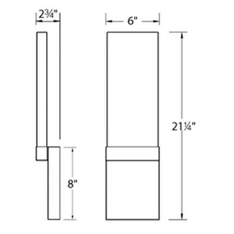 Chrome Clear Glass Dimmable LED Wall Sconce