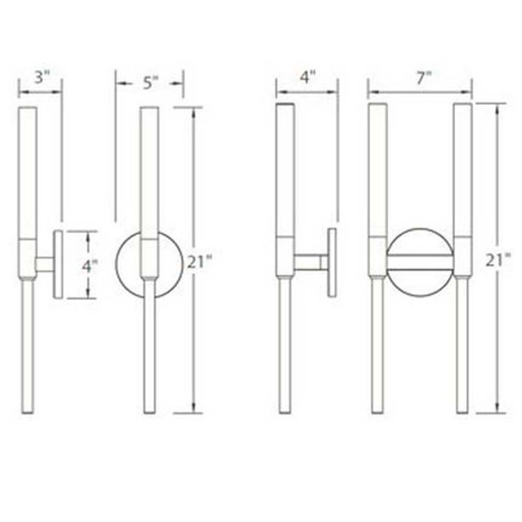Polished Nickel Clear Crystal LED Wall Sconce
