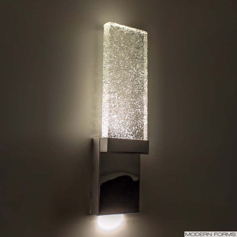Chrome Clear Glass Dimmable LED Wall Sconce