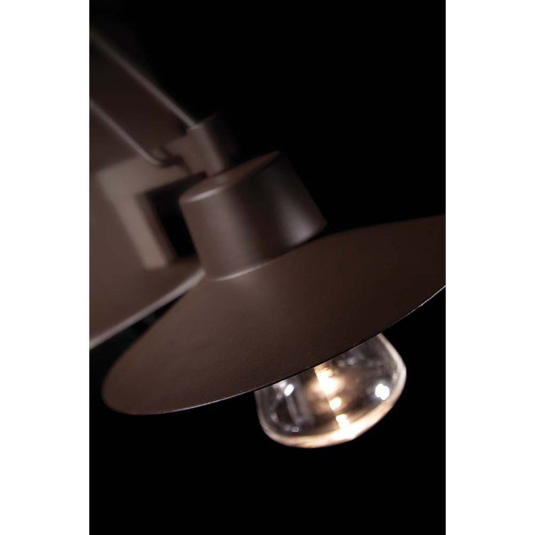 Black Mouth Blown Glass Dimmable LED Outdoor Wall Lantern