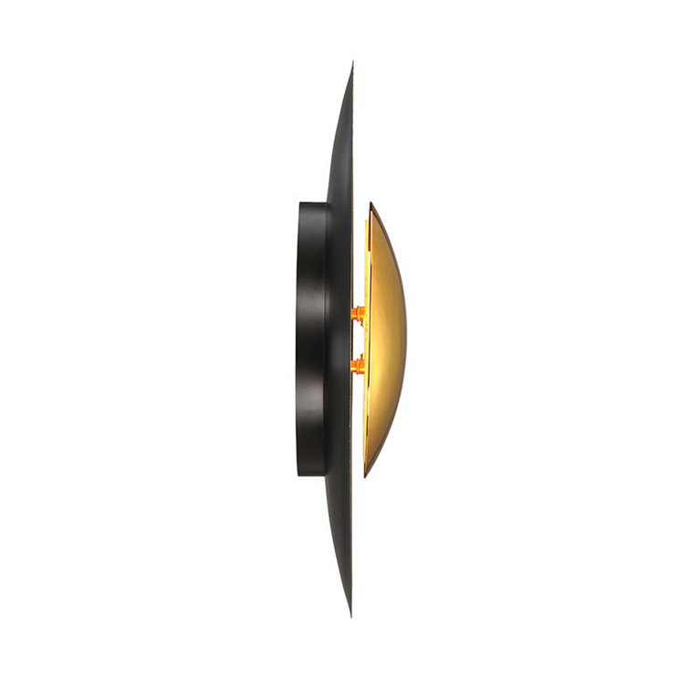 Energizing Gold Leaf LED Wall Sconce with White Diffuser Glass