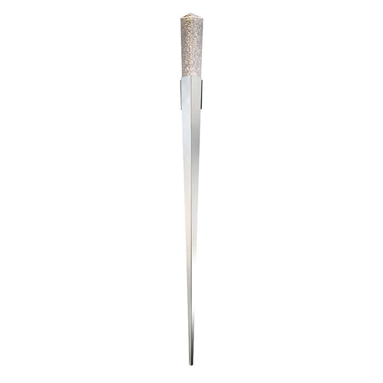 Elessar 70" Polished Nickel LED Wall Sconce with Clear Seeded Glass