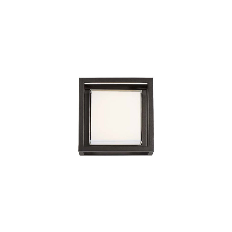 8-Inch Bronze Aluminum Dimmable Outdoor Wall Light