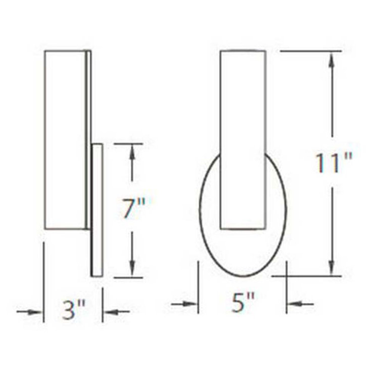 Loft Brushed Nickel Dimmable LED Bath Sconce with Opal Glass