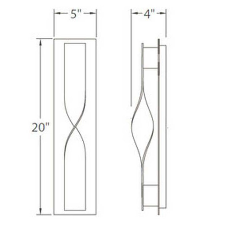 Bronze Twist LED Outdoor Wall Light with White Diffuser