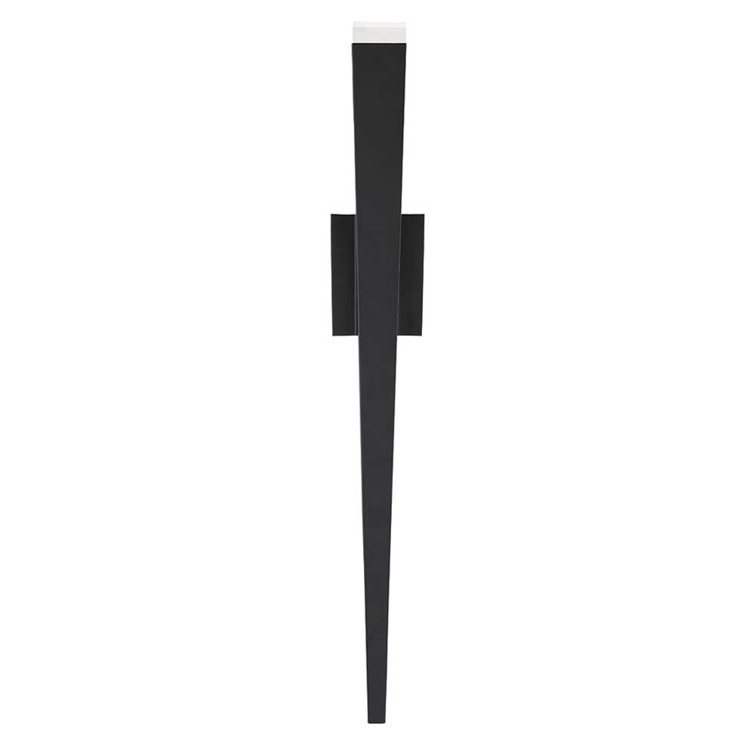 Black LED Wall Sconce with Clear Crystal Shade