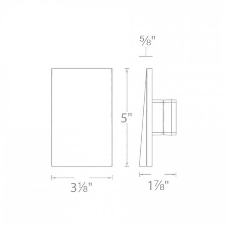 Black LED Vertical Scoop Step and Wall Light with Amber Glass