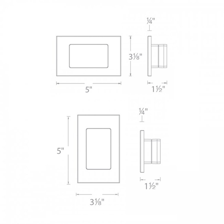 White Aluminum Dimmable LED Step and Wall Light