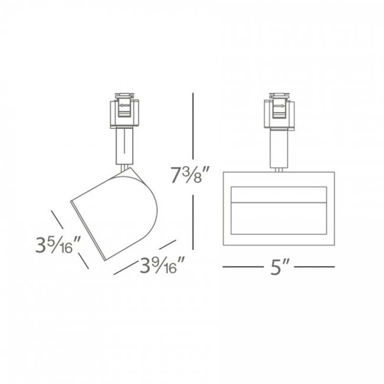 White Adjustable LED Track Head with Dimmable Feature