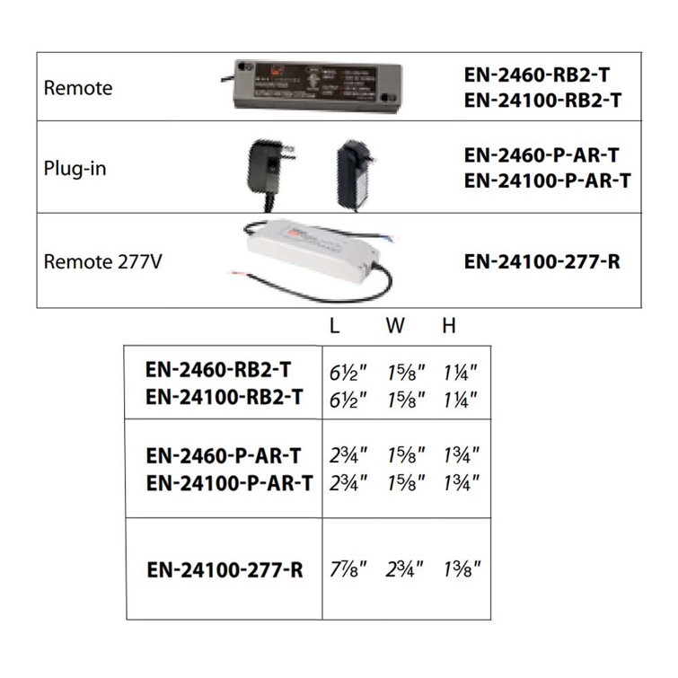 Black and Gray 60W LED Remote Power Supply