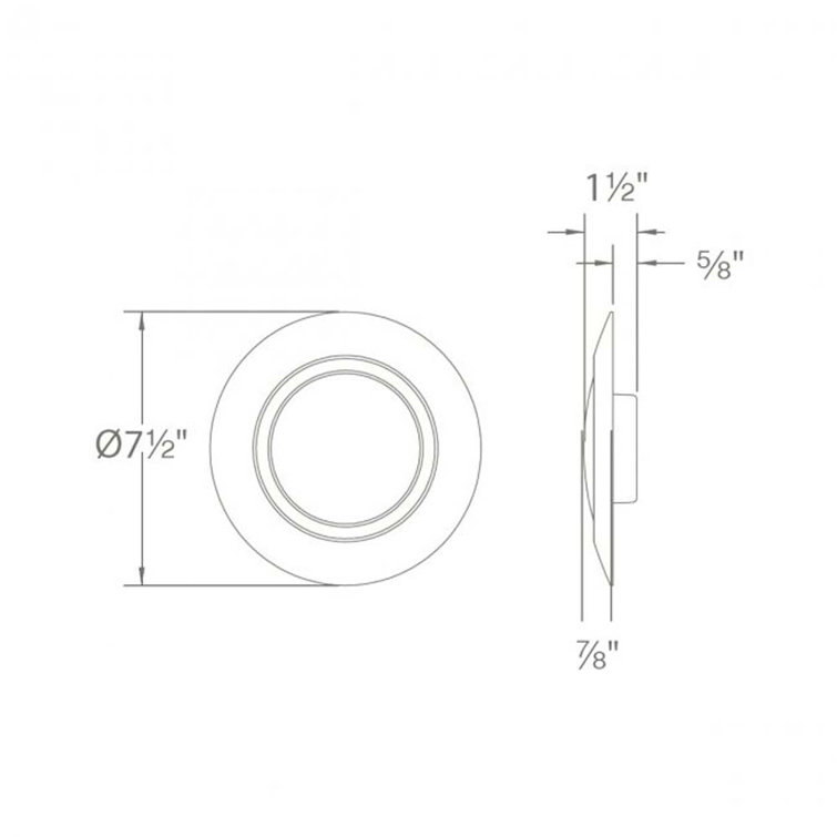 Sleek White Acrylic 8" LED Flush Mount Energy Star Light