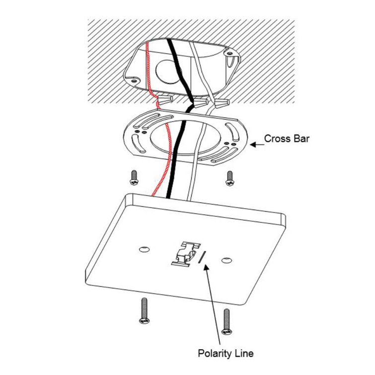 Brushed Nickel Square Monopoint Adapter Plate